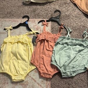 Kids One Piece Romper Set - Yellow, Orange, Green